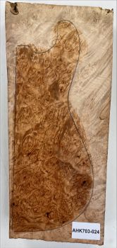 Top Maple Burl American Billet, 70mm, Unique Piece #024